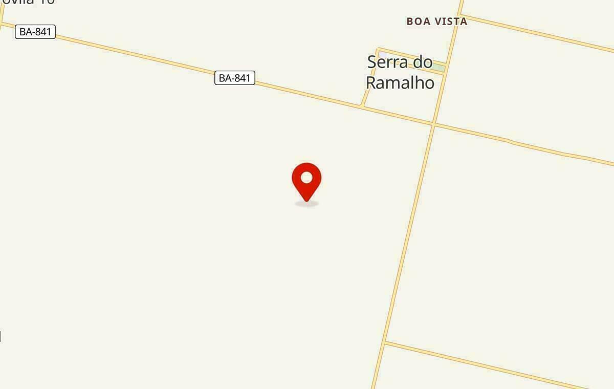 Mapa de Serra do Ramalho na Bahia