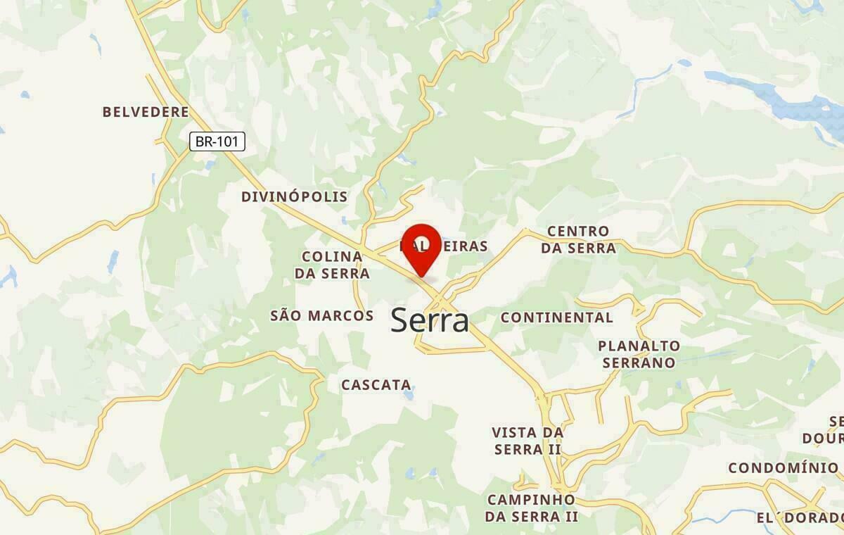 Mapa de Serra no Espírito Santo