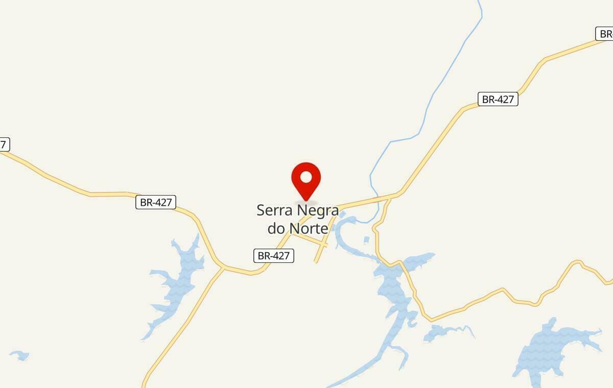 Mapa de Serra Negra do Norte no Rio Grande do Norte