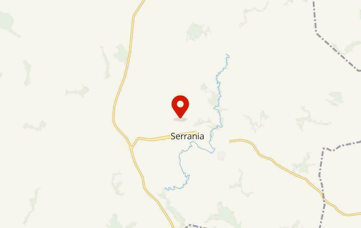 Mapa de Serrania em Minas Gerais