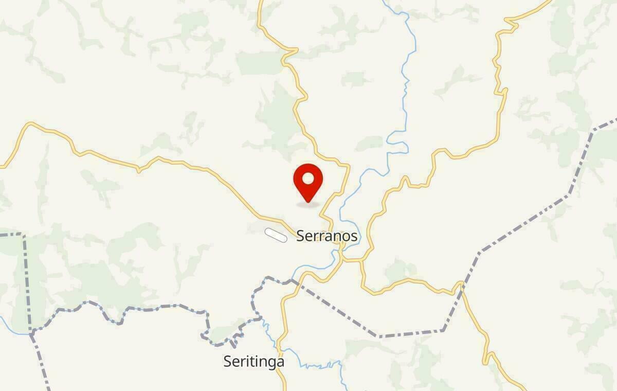 Mapa de Serranos em Minas Gerais