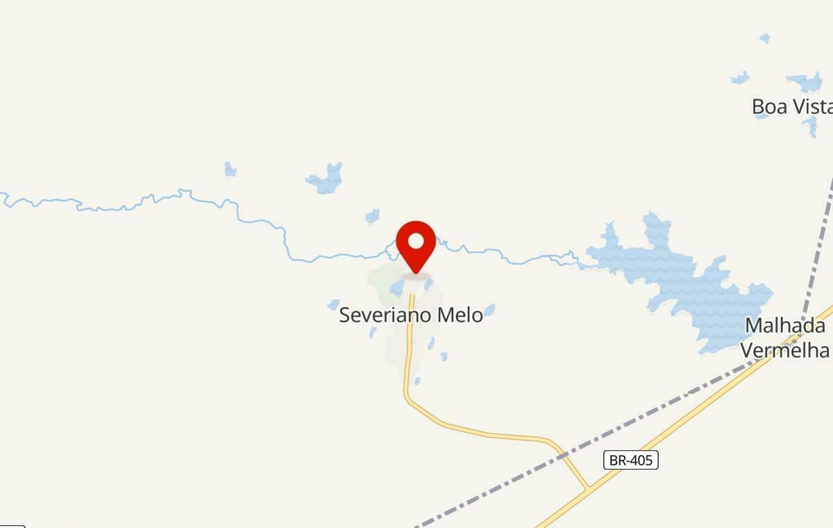 Mapa de Severiano Melo no Rio Grande do Norte