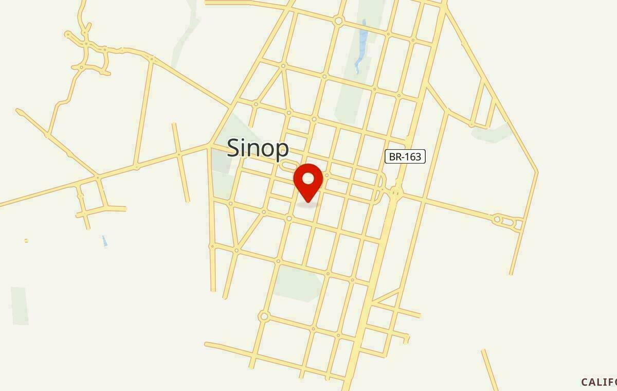 Mapa de Sinop no Mato Grosso