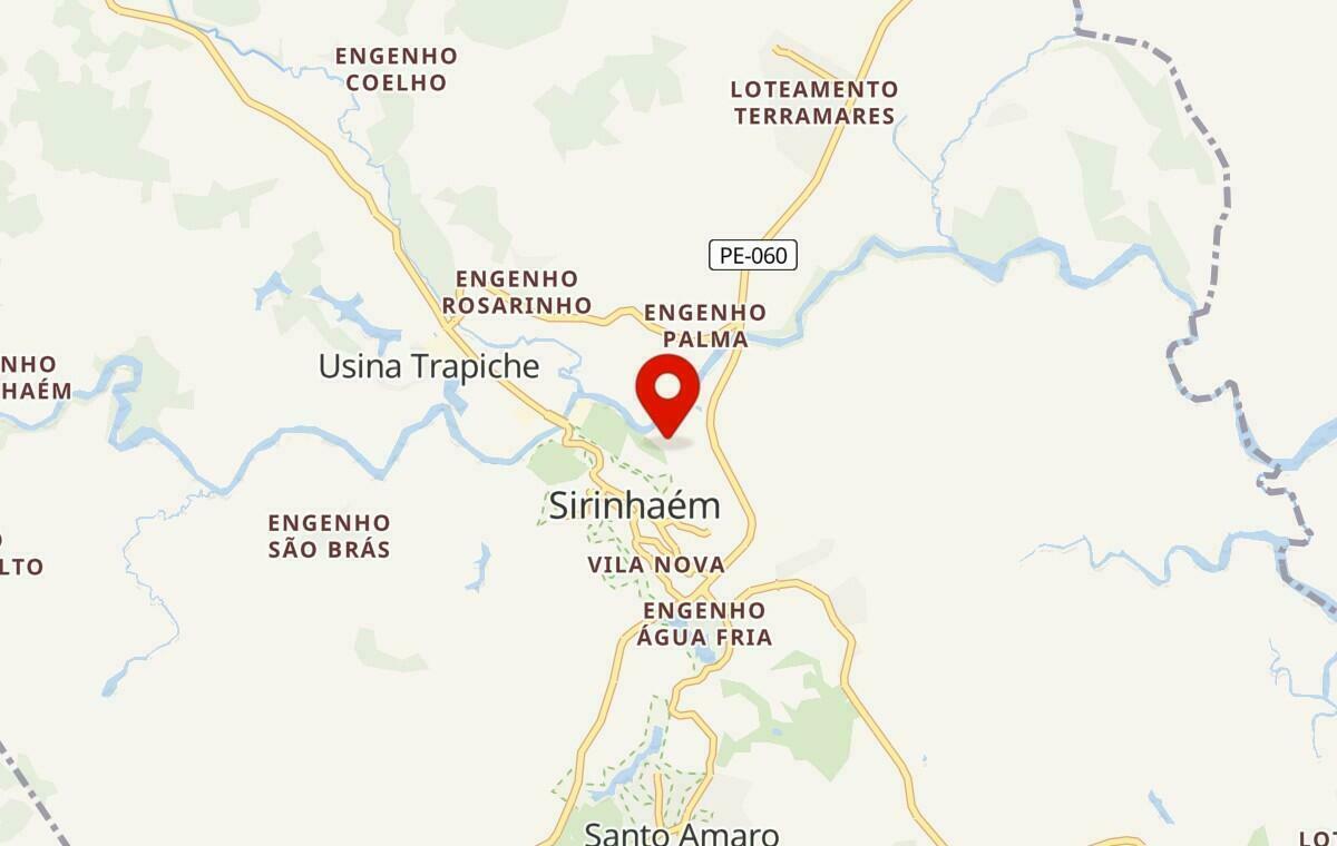 Mapa de Sirinhaém em Pernambuco