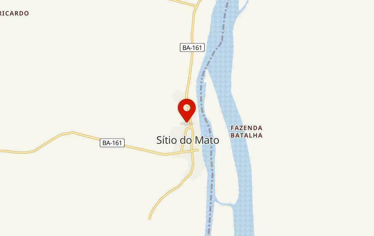 Mapa de Sítio do Mato na Bahia