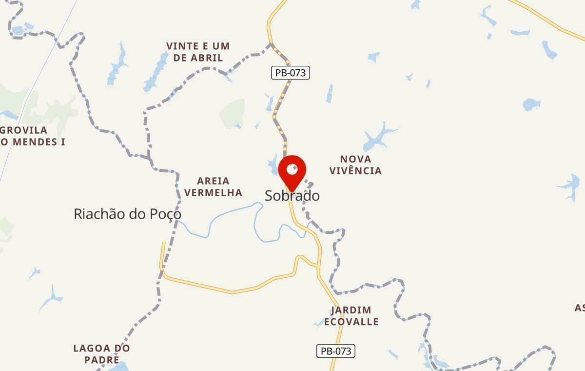 Mapa de Sobrado na Paraíba