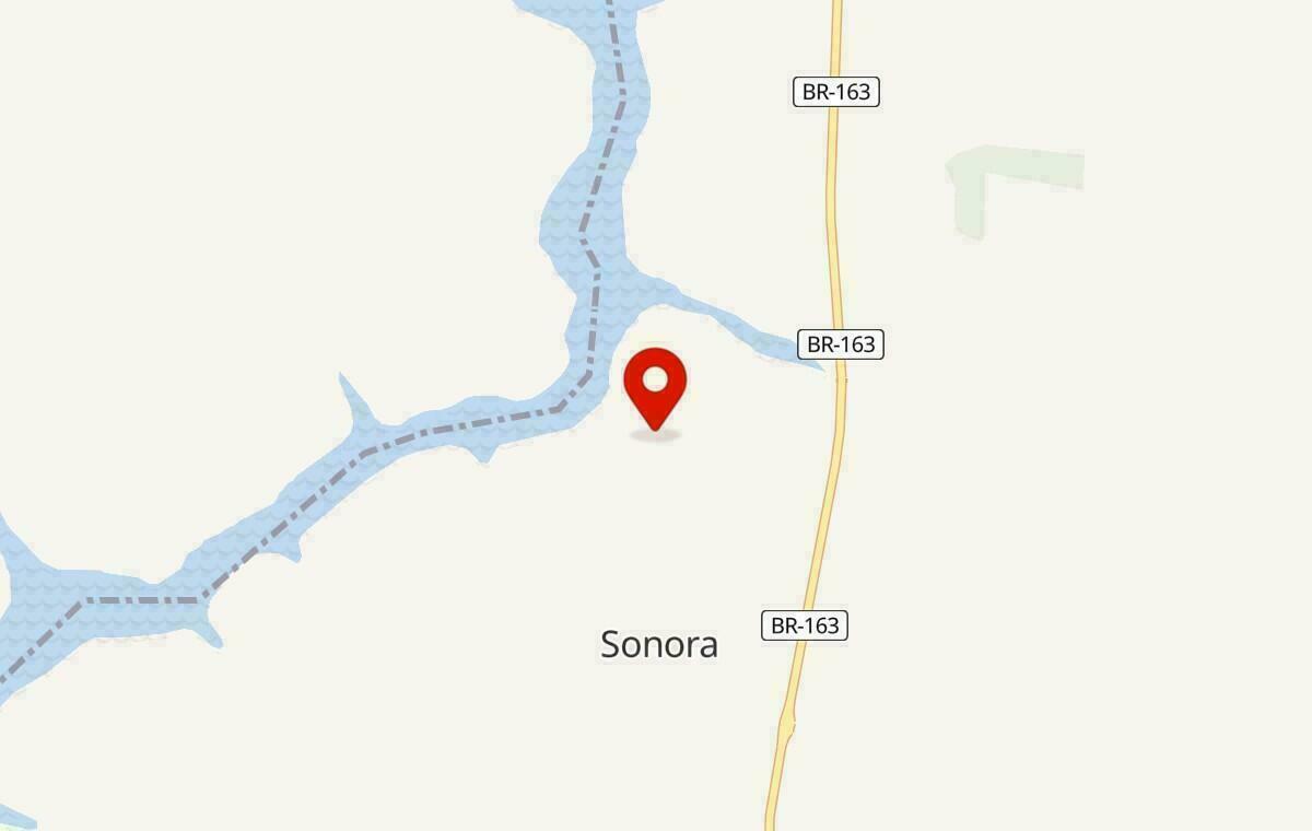 Mapa de Sonora no Mato Grosso do Sul