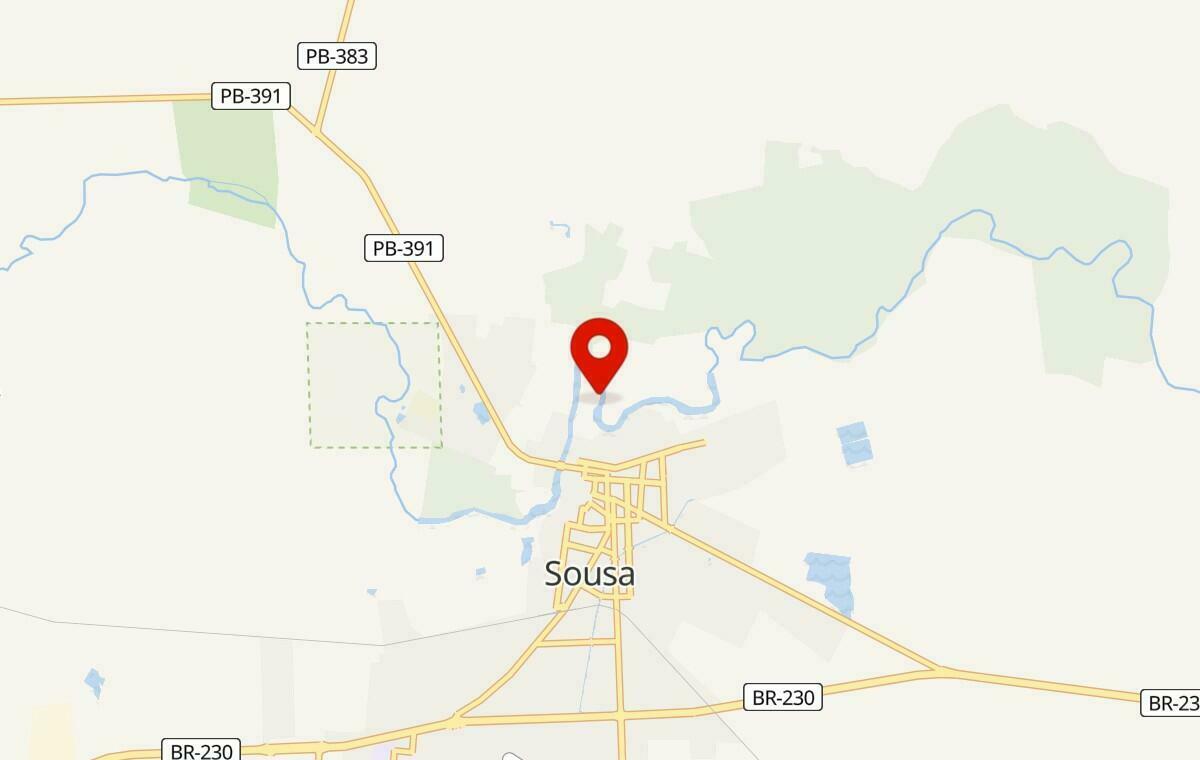 Mapa de Sousa na Paraíba