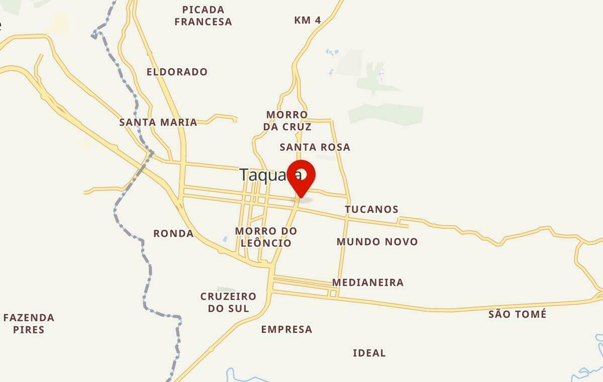 Mapa de Taquara no Rio Grande do Sul