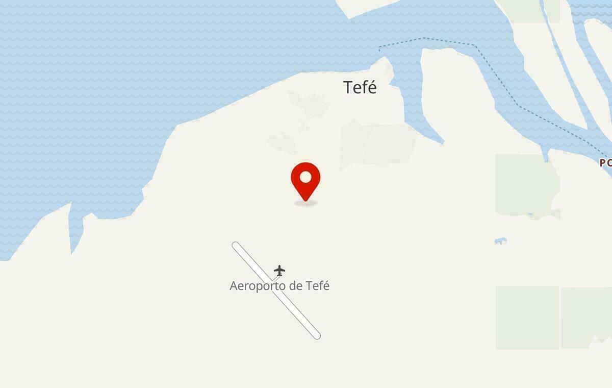 Mapa de Tefé no Amazonas