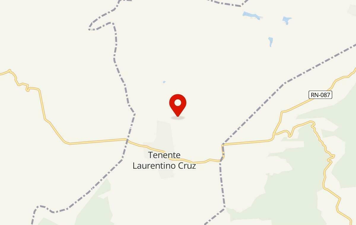 Mapa de Tenente Laurentino Cruz no Rio Grande do Norte