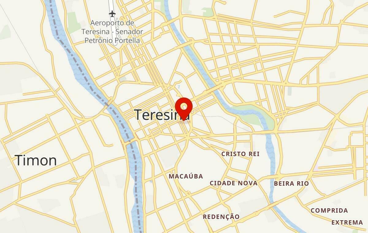 Mapa de Teresina no Piauí