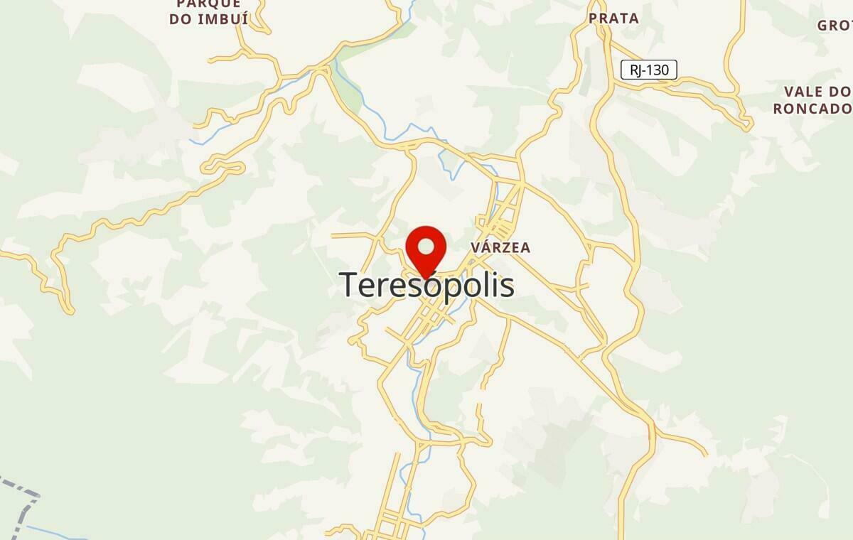 Mapa de Teresópolis no Rio de Janeiro