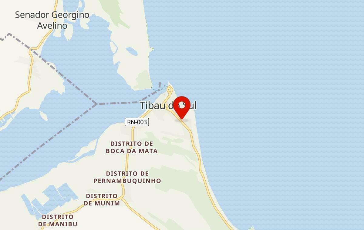Mapa de Tibau do Sul no Rio Grande do Norte