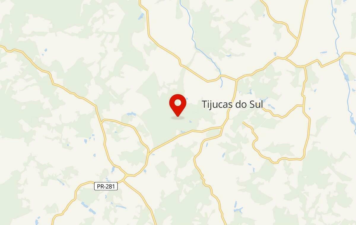 Mapa de Tijucas do Sul no Paraná