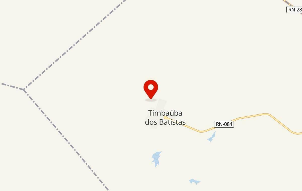 Mapa de Timbaúba dos Batistas no Rio Grande do Norte
