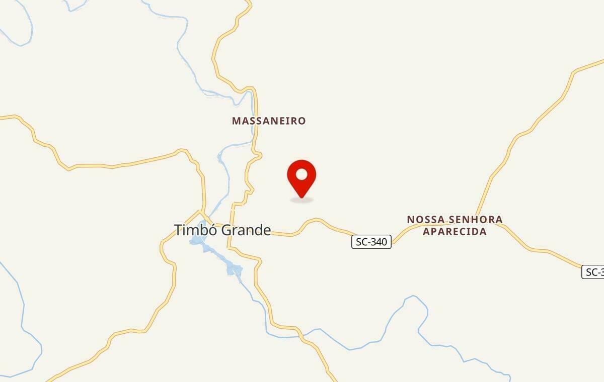 Mapa de Timbó Grande em Santa Catarina