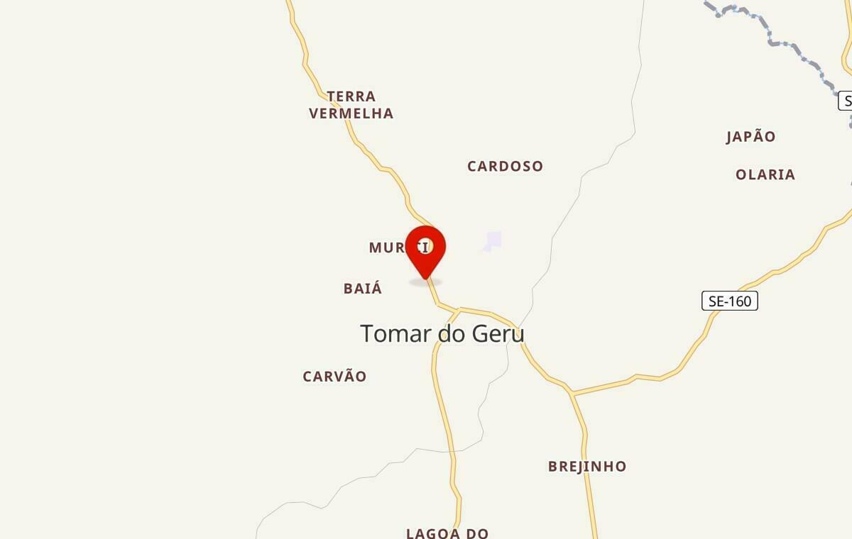 Mapa de Tomar do Geru em Sergipe