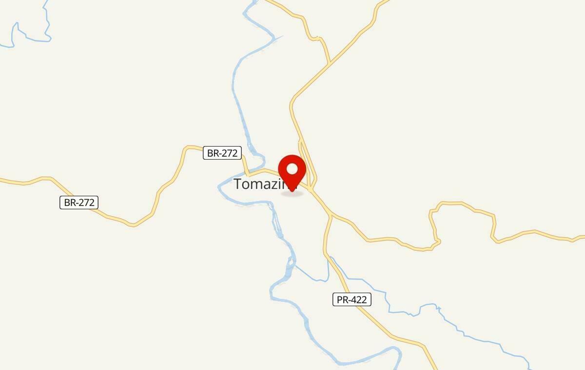 Mapa de Tomazina no Paraná