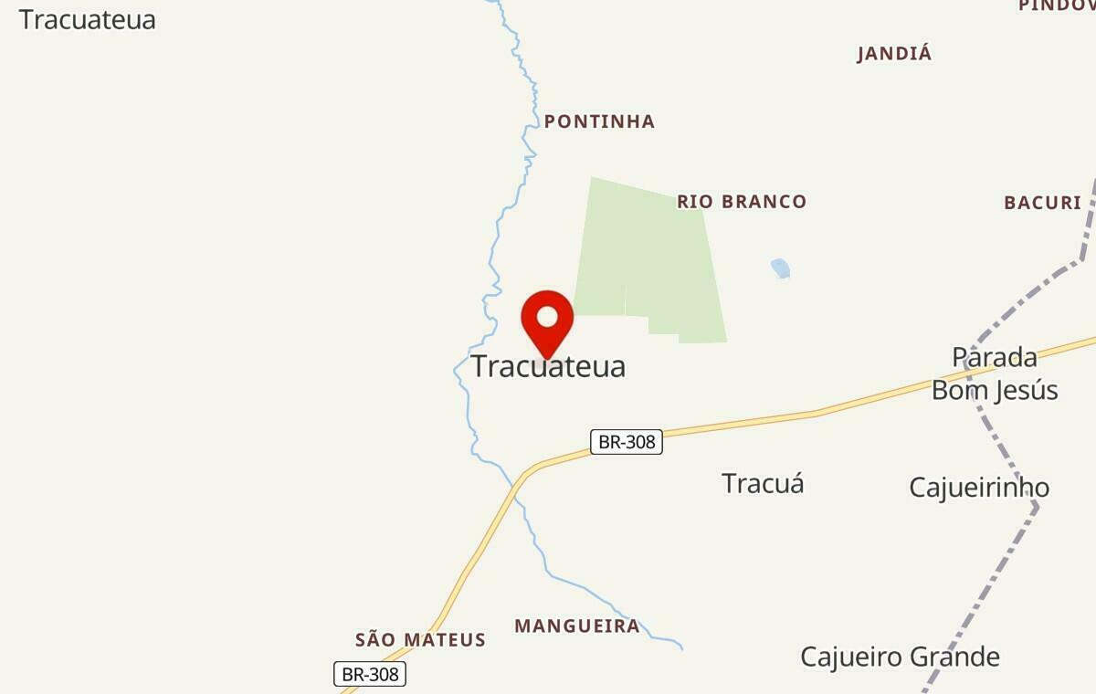Mapa de Tracuateua no Pará