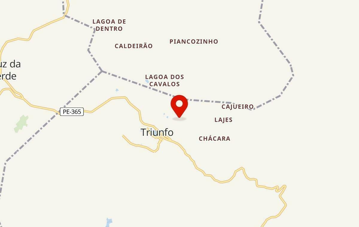 Mapa de Triunfo em Pernambuco