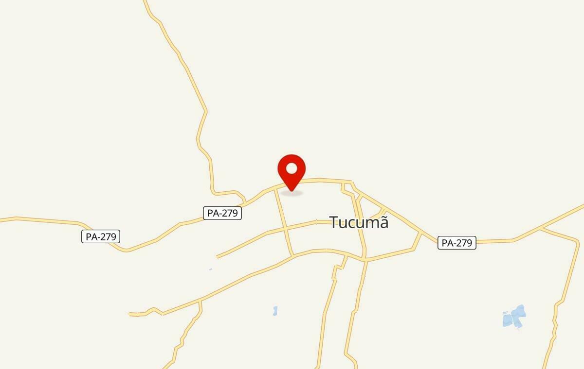 Mapa de Tucumã no Pará