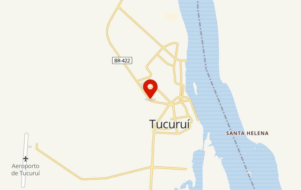 Mapa de Tucuruí no Pará