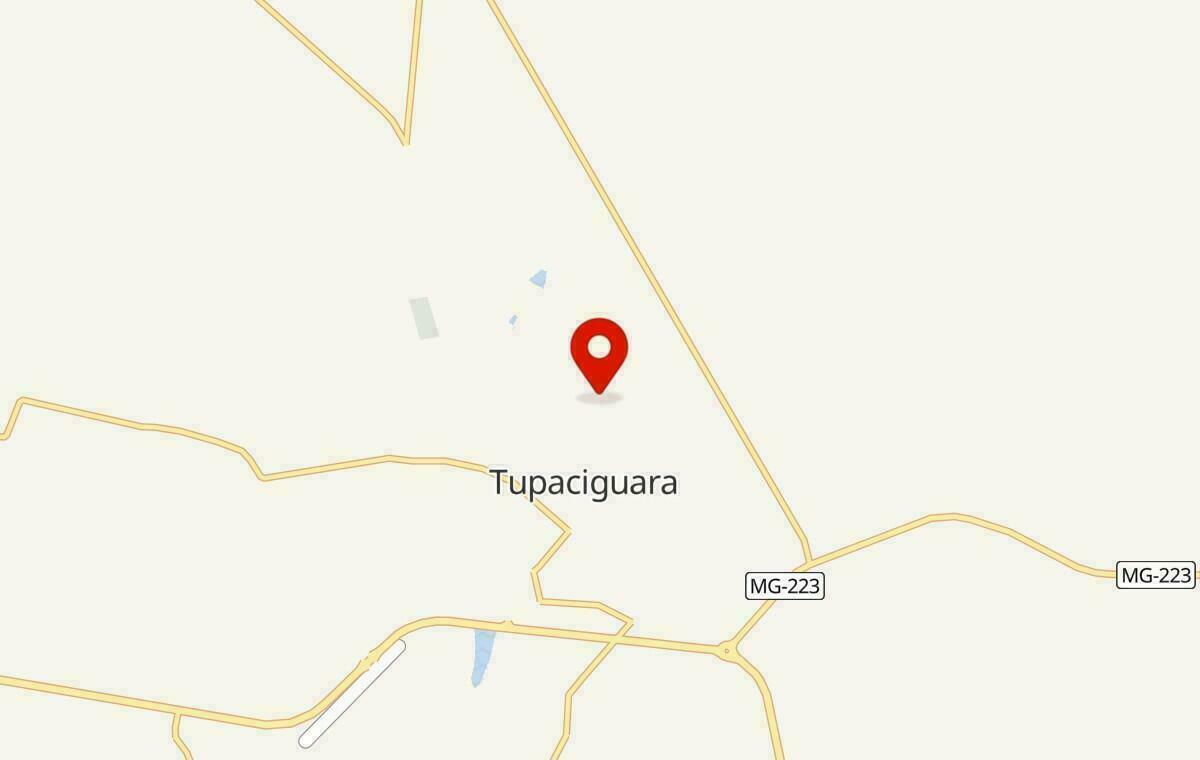 Mapa de Tupaciguara em Minas Gerais