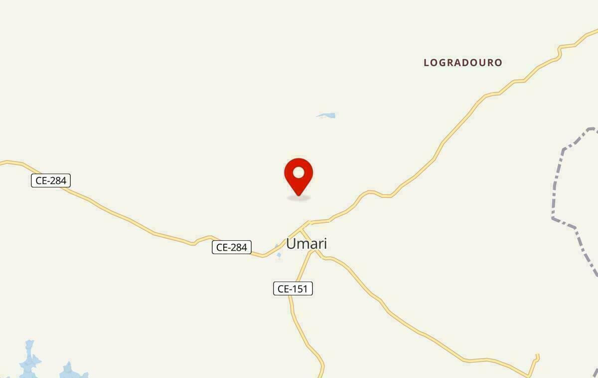 Mapa de Umari no Ceará
