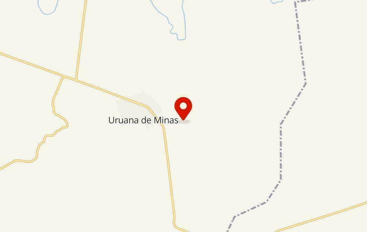 Mapa de Uruana de Minas em Minas Gerais