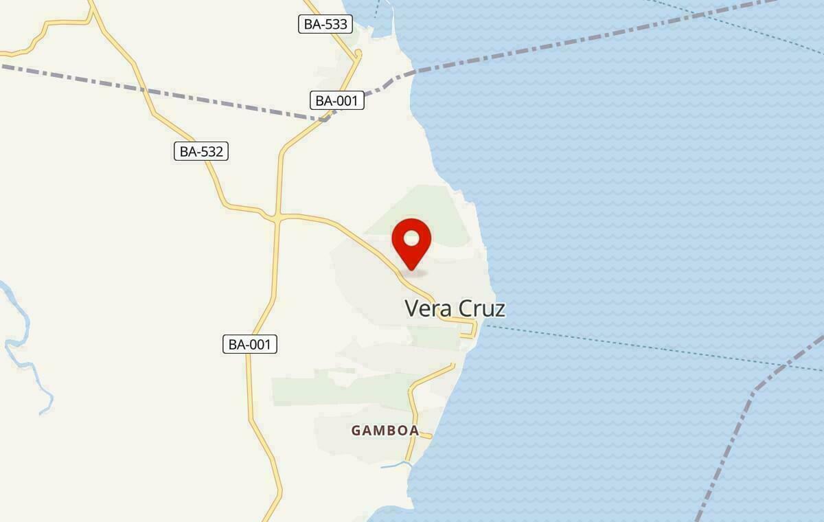 Mapa de Vera Cruz na Bahia