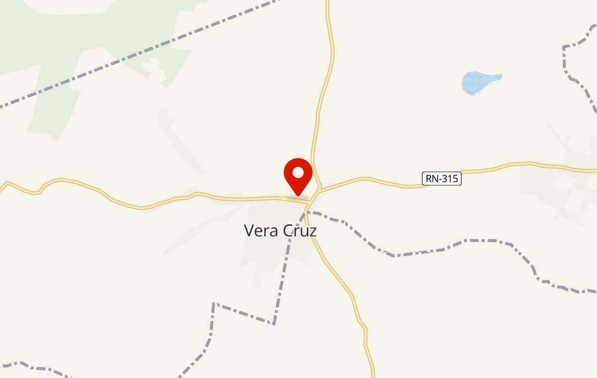 Mapa de Vera Cruz no Rio Grande do Norte