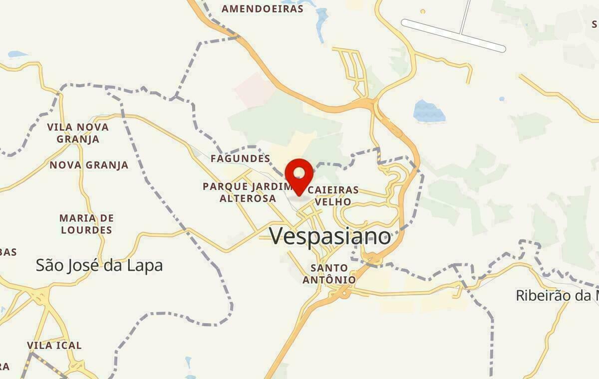 Mapa de Vespasiano em Minas Gerais