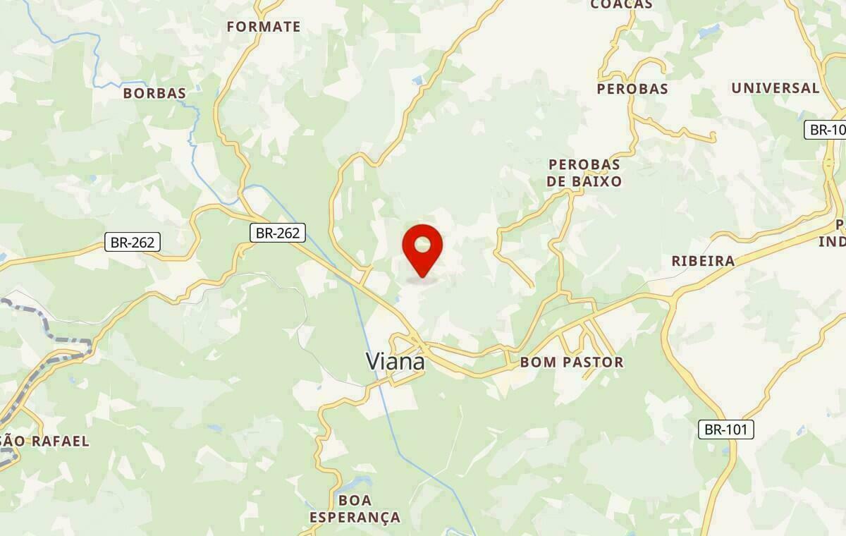 Mapa de Viana no Espírito Santo