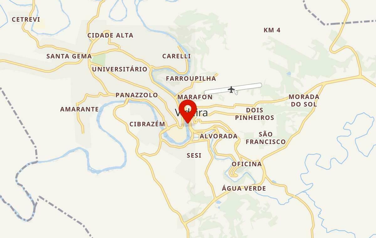 Mapa de Videira em Santa Catarina