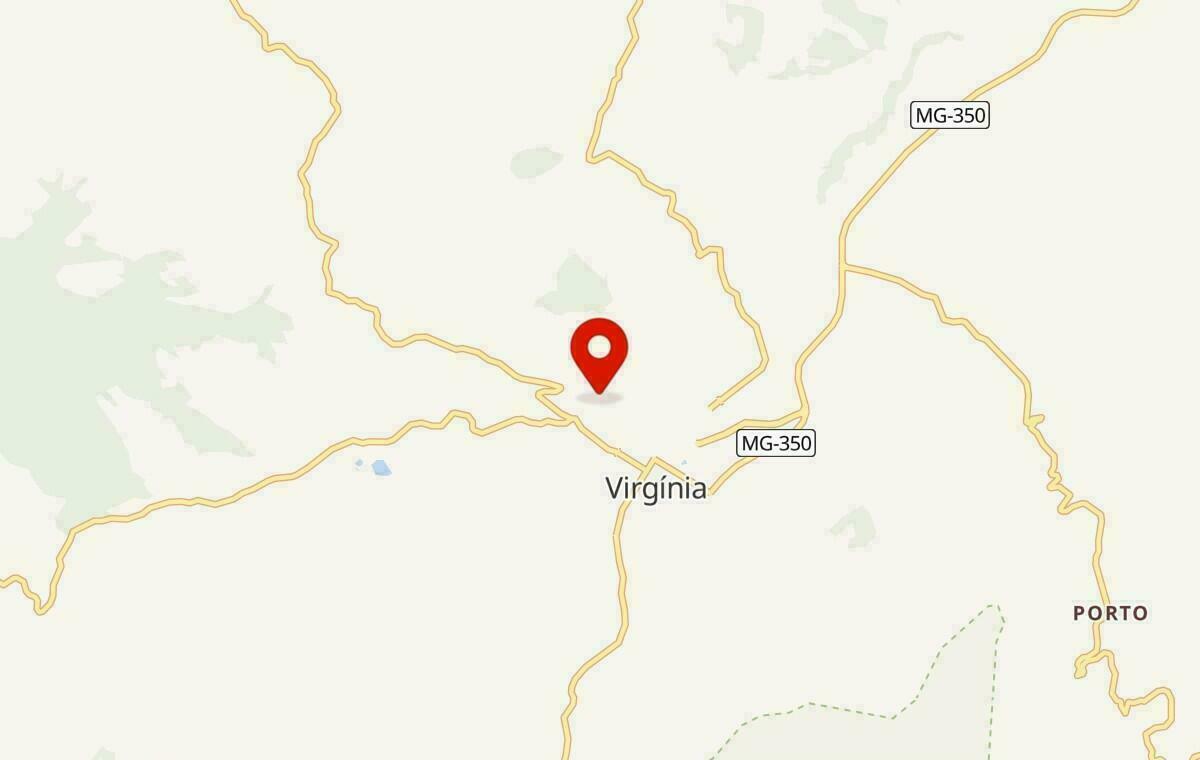 Mapa de Virgínia em Minas Gerais