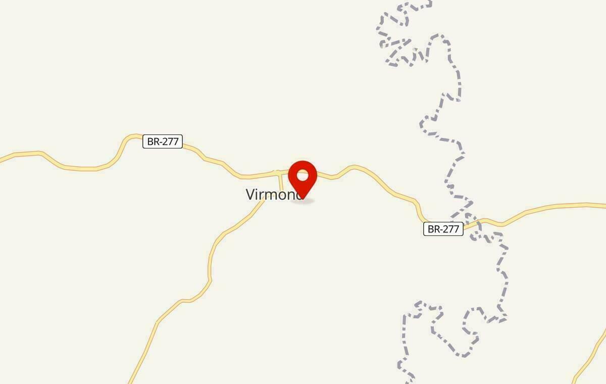 Mapa de Virmond no Paraná