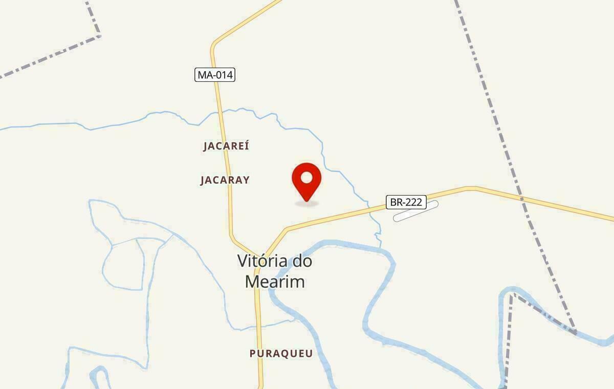 Mapa de Vitória do Mearim no Maranhão