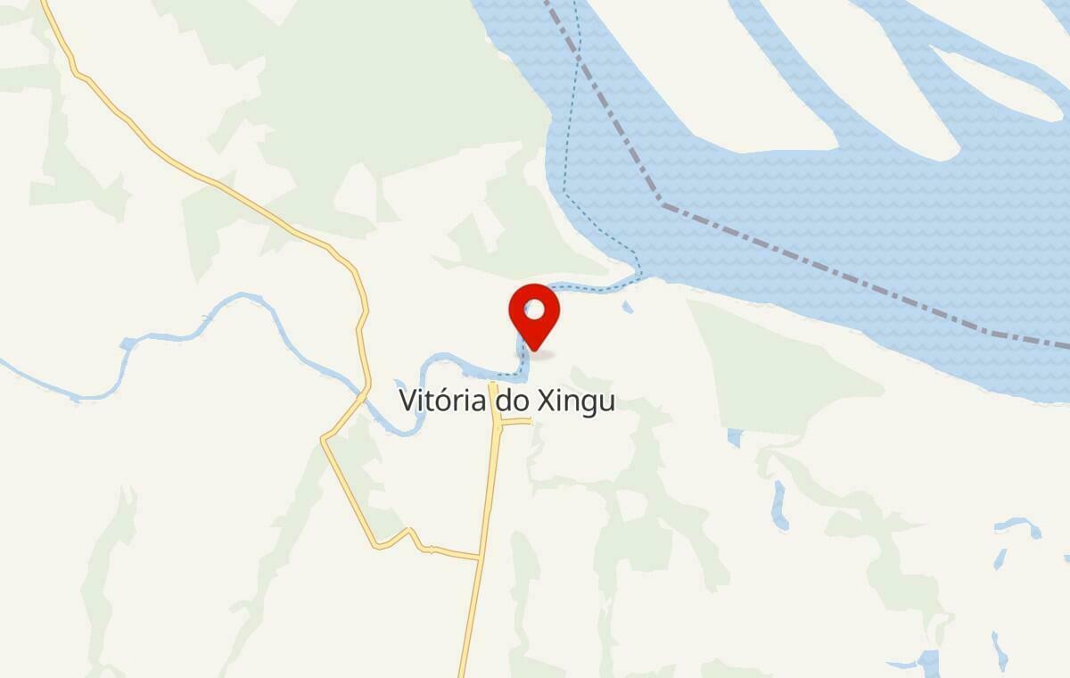 Mapa de Vitória do Xingu no Pará