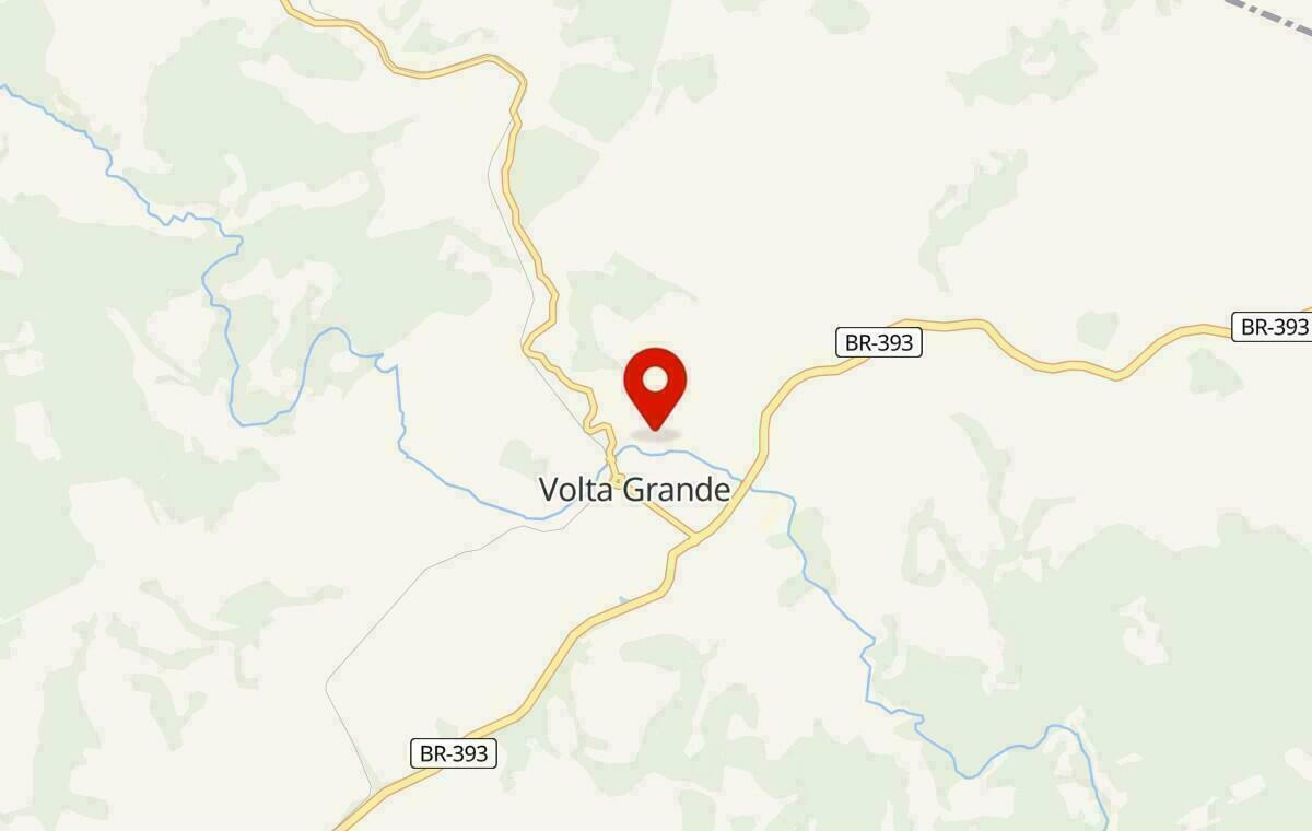 Mapa de Volta Grande em Minas Gerais