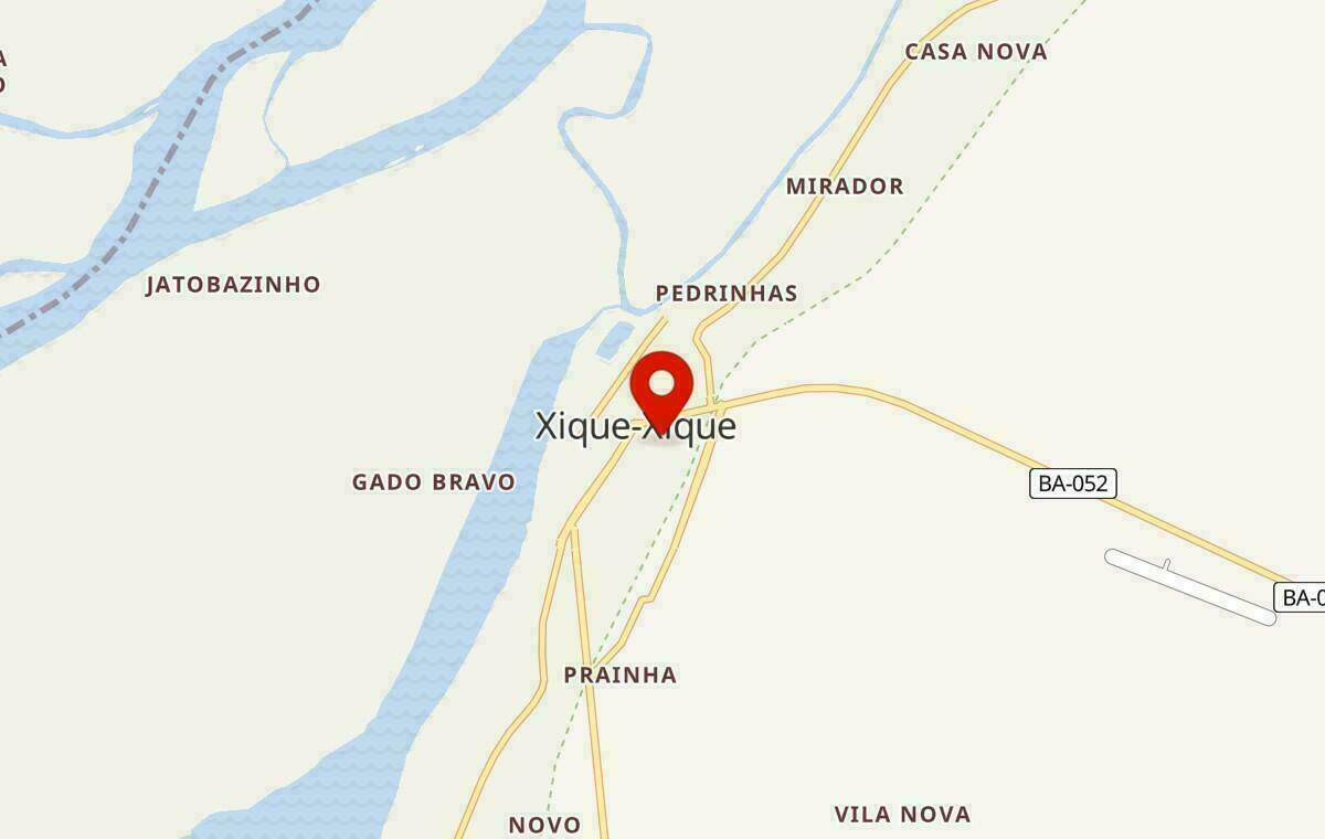 Mapa de Xique-Xique na Bahia
